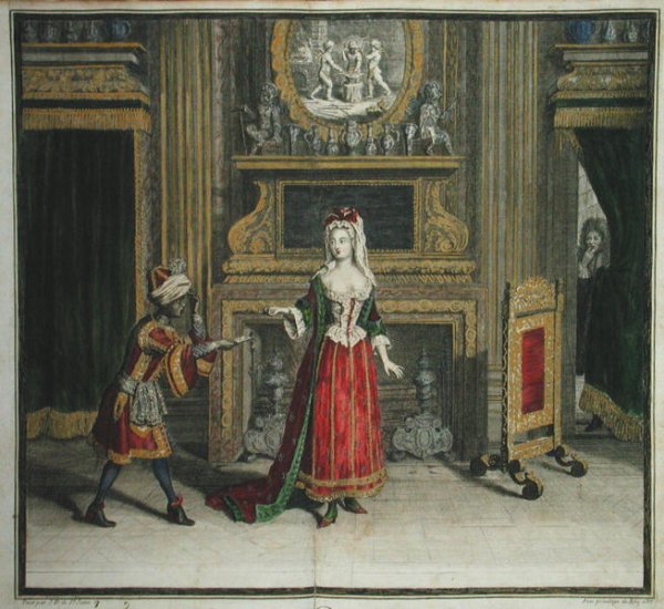 Lady in her bedroom, published c.1688-90