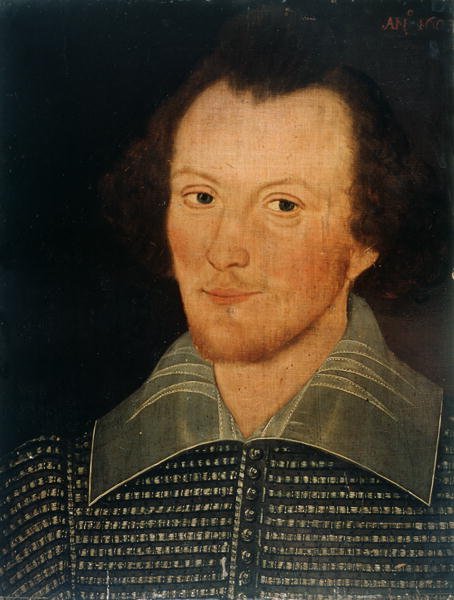 Portrait of a man, reputed to be William Shakespeare, 1603