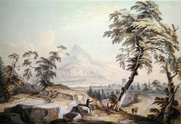 Italianate Landscape with Travellers, no.1