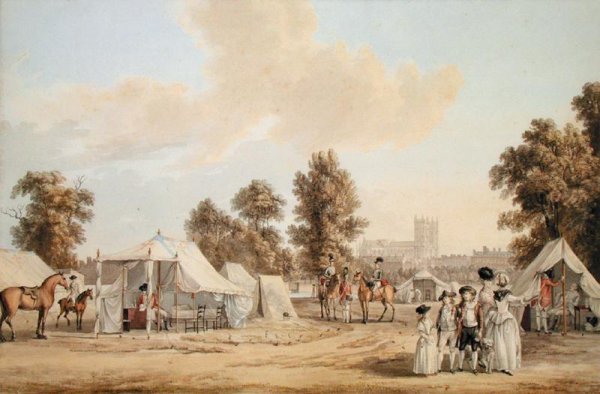 An encampment in St. Jamess Park