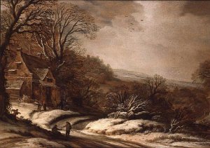 Winter Landscape with Cottages, 1625