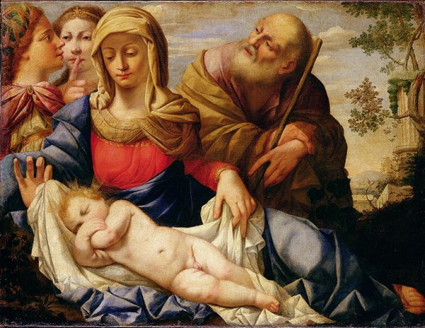 Holy Family with Two Female Figures, mid-17th century