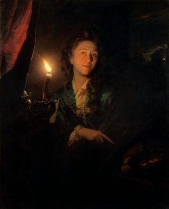 Self Portrait by Candlelight