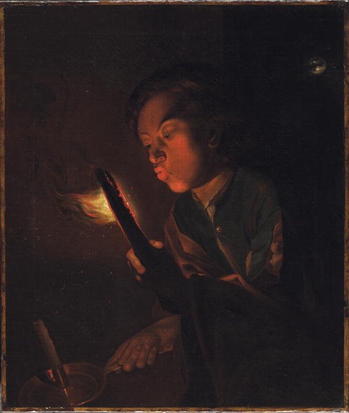 A Boy Blowing on an Ember, 1690s