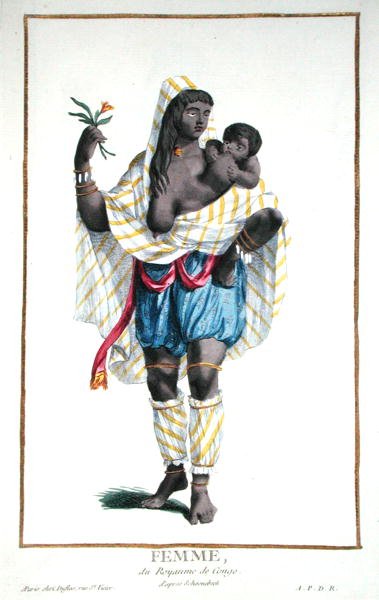 A Woman of the Congo, from Receuil des Estampes, representant les Rangs et les Dignites, suivant le Costume de toutes les Nations existantes, engraved by Pierre Duflos 1742-1816 published 1780