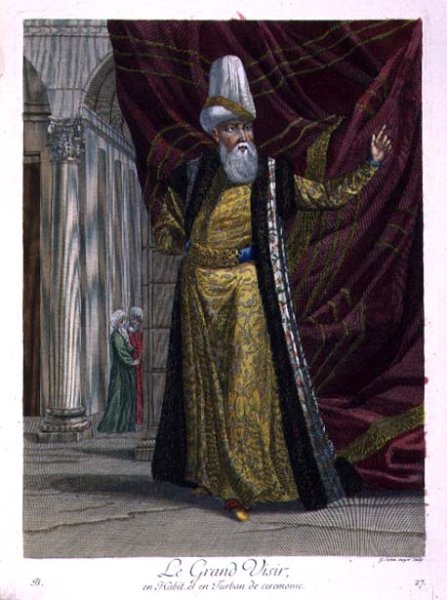 The Grand Vizir, in ceremonial robes and turban, 18th century