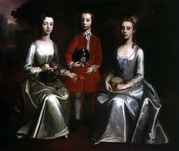 Family Portrait of Three Children, c.1720