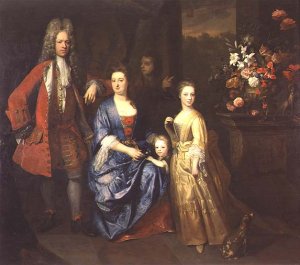 Colonel Andrew Bissett and his family, 1708