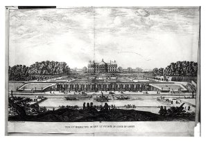 Perspective View of the garden facade of the Chateau of Vaux-le-Vicomte