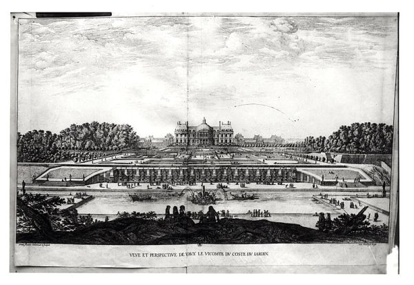 Perspective View of the garden facade of the Chateau of Vaux-le-Vicomte