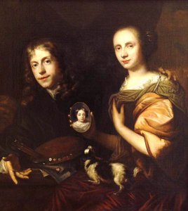 Self-Portrait with His Wife, Maria de Kinderen 1674