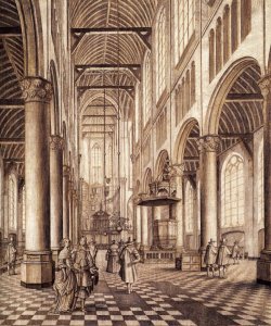 Interior of the Nieuwe Kerk, Delft 1663