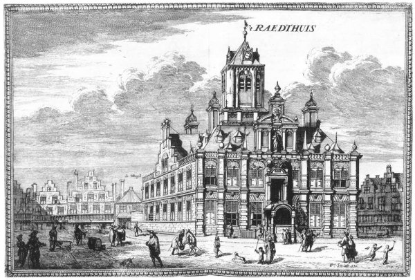 View of the Stadhuis Town Hall of Delft 1667-80