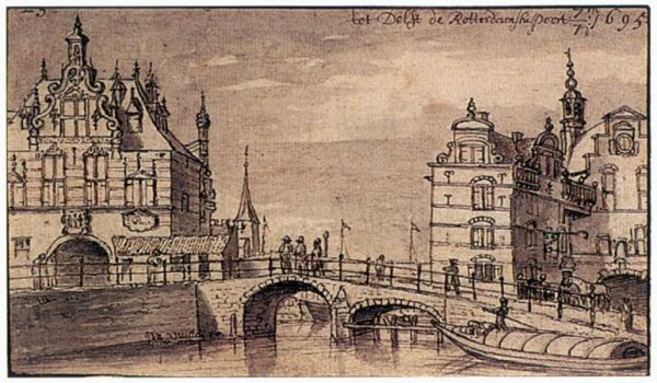 City Façades of the Rotterdam and Schiedam Gates in Delft 1695