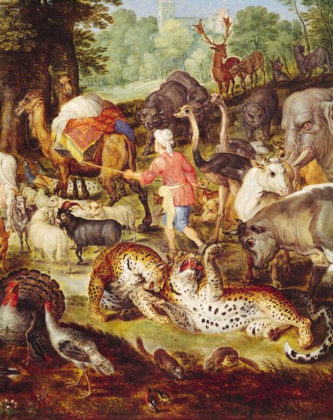 Noahs Ark, detail of the right hand side, after a painting by Jan Brueghel the Elder