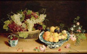 Still Life of Fruit and Flowers