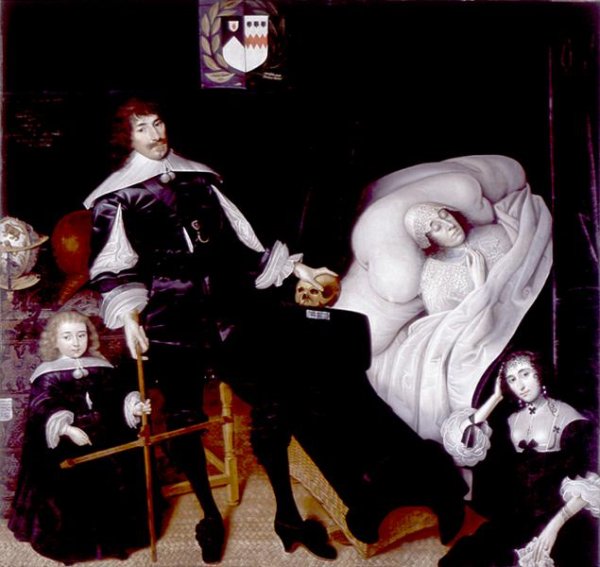 Sir Thomas Aston 1600-45 at the Deathbed of his Wife, 1635