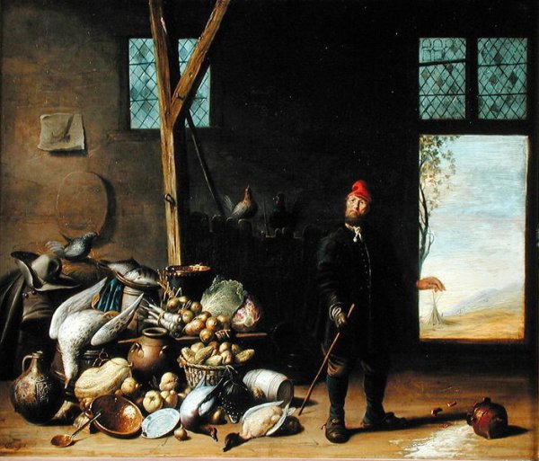 Peasant in an Interior or, Kitchen with a Still Life