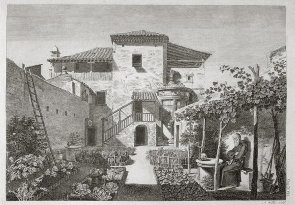 The Monument of Lysicrates in the garden of the Capuchin monastery, Athens, from The Antiquities of Athens, engraved by Anthony Walker 1726-65, published 1762-1830