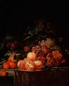 Still Life with Peaches and Grapes