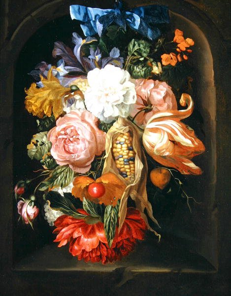 A Still Life of Fruit and Flowers