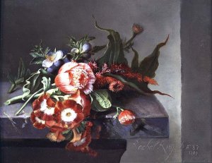 A Bouquet of Peonies on a Marble Ledge, 1747