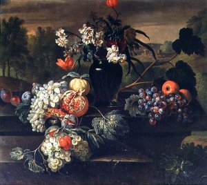 Still Life of Flowers and Fruit