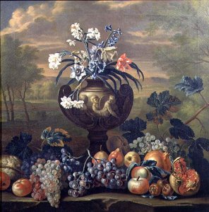 Still Life of Fruit and Flowers in an Urn