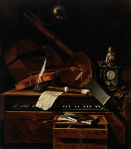 Still life with musical instruments