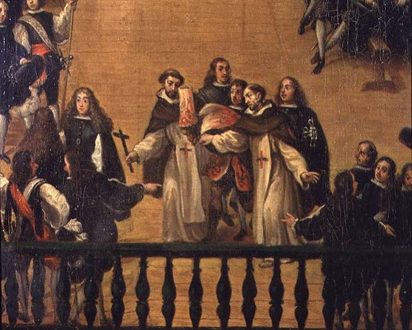 Auto de fe in the Plaza Mayor in Madrid, detail, 1680