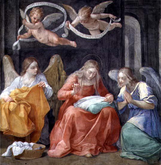 The Virgin Sewing, from the Cappella dellAnnunciata Chapel of the Annunciation 1610