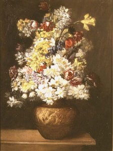 Still Life of Spring Flowers in a Classical Urn