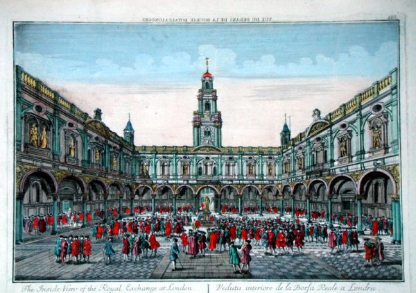 The Inside View of the Royal Exchange, London