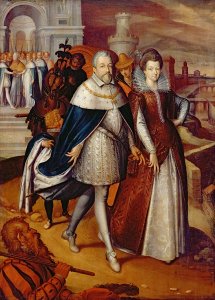 Portrait of Ferdinand I 1549-1609 Grand Duke of Tuscany, and his Niece Marie 1573-1642, future wife of Henri IV