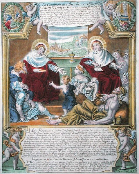 SS. Cosmas and Damian curing the poor, 1673