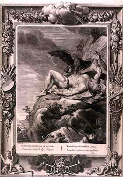 Prometheus Tortured by A vulture, 1731