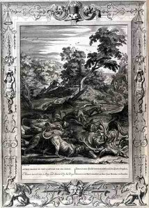 Actaeon Turned into a Stag and Devoured by his Hounds, 1731