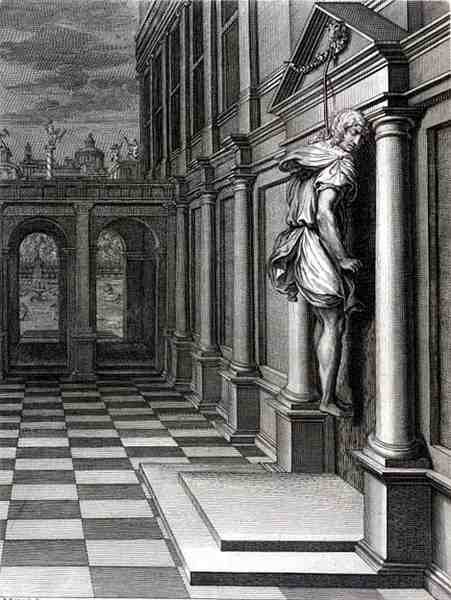 Iphis Hangs Himself in Despair that he Could Not Gain Anaxarete, 1731