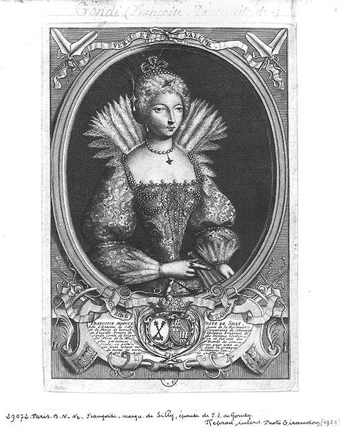 Francoise-Marguerite de Silly 1584-1626 engraved by Claude Duflos 1665-1727