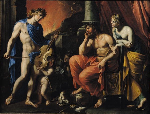 Orpheus before Pluto and Persephone