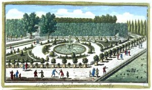 The Chateau de Chantilly and the gardens designed by Andre le Notre 1613-1700