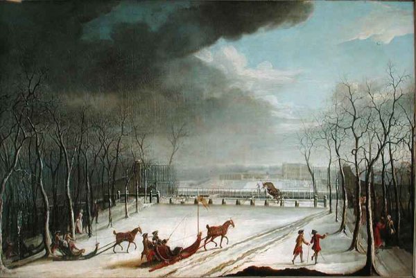 The Prince of Conde Hunting in a Sleigh in 1767