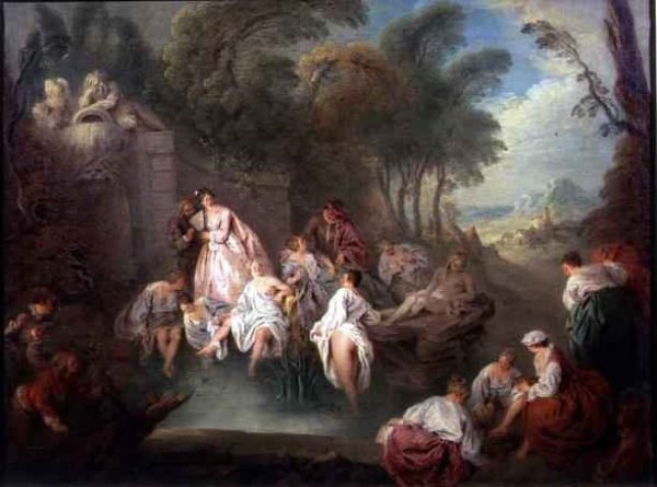 Bathing Party in a Park, 1730s