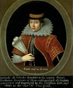 Portrait of Pocahontas 1595-1617 after 1616