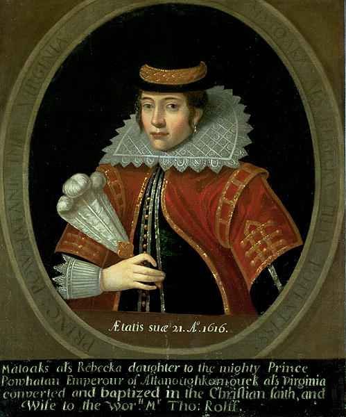 Portrait of Pocahontas 1595-1617 after 1616