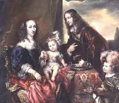 Portrait of a family said to be that of Colonel John Hutchinson 1615-64 1659