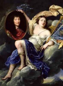 Fame Presenting a Portrait of Louis XIV 1638-1715 to France