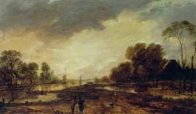 A River Scene Evening 1648