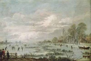 Winter Landscape at Sunset 1650-55