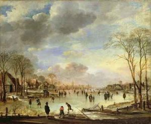 Winter Sports on a Frozen Canal